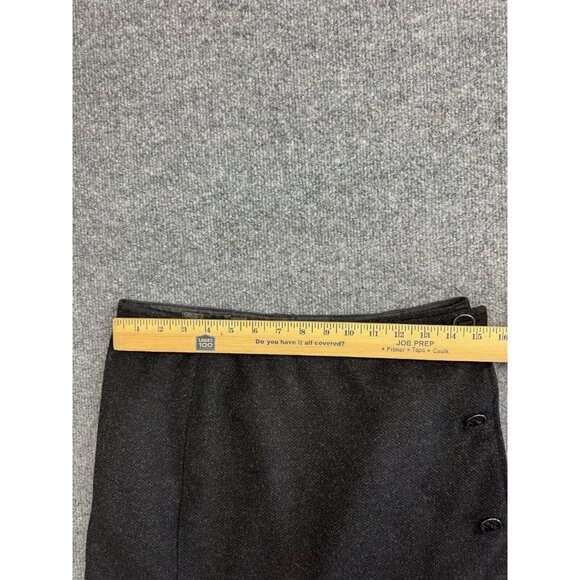 prAna Nicky Snap Mini Skirt Women's 2 Charcoal Gray Wool Blend  A Line Short - Picture 3 of 6